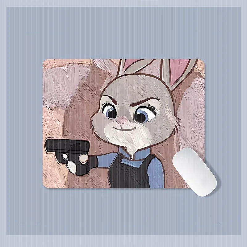 Disney Zootopia Judy Hopps Nick Wide Cartoon Cute Creative Oil Painting Graffiti Office Desktop Mouse Pad Couple Desk Mat Gift