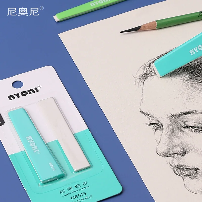 NYONI Precision Eraser With 1 Extra Refill Set Sketch Artist Eraser for Professional Drafting, Painting，Drawing Detailer Tool