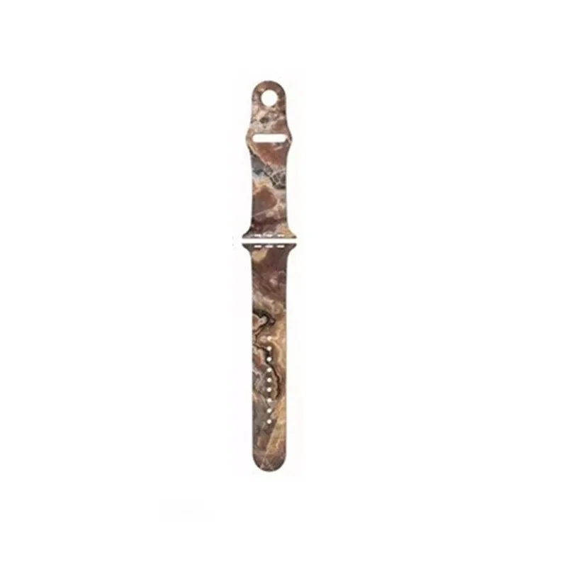 Bracelet de rechange en caoutchouc et silicone imprimé, pour Apple Watch Series Band