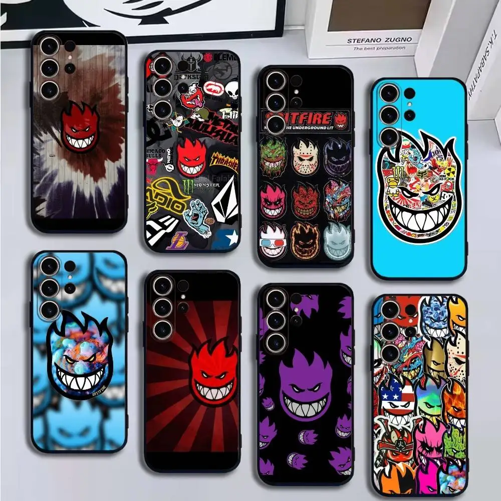 

Spitfire Phone Case For SamsungS25,24,21,22,23,30,Ultra,20,Plus,Fe,Lite,Note,10,9,Soft Black Cover