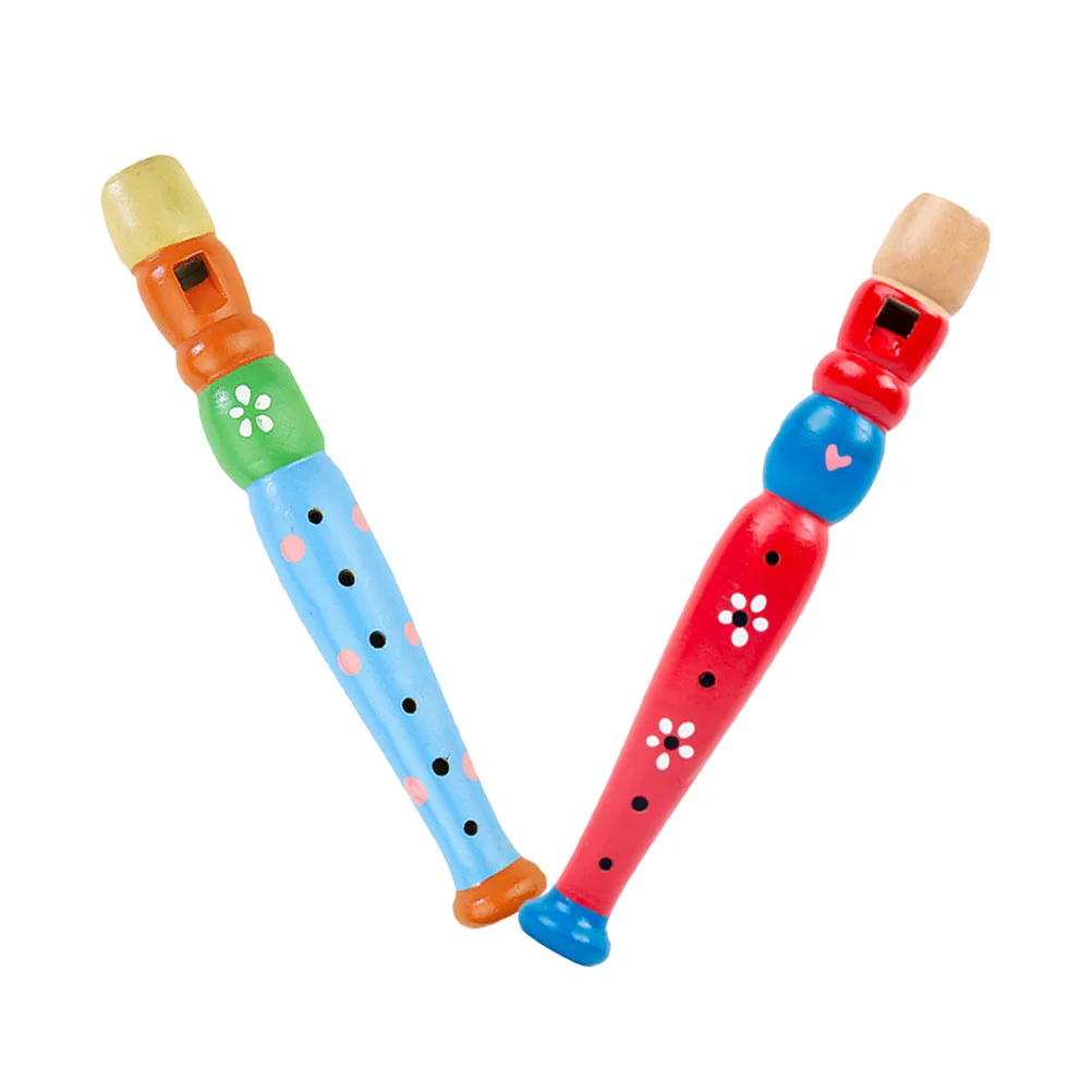 Flute Toys for Kids 6 Hole Piccolo Childrens Wooden Recorders Music Musical Instrument