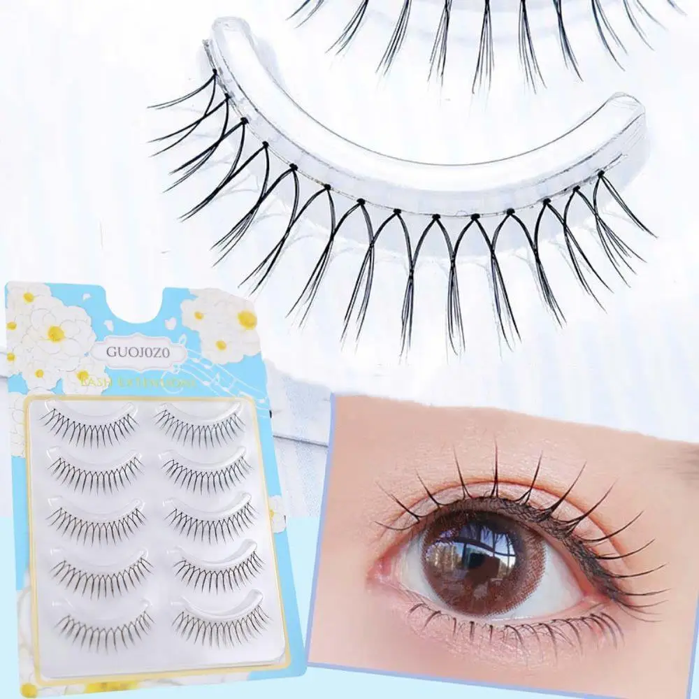 

Корейские U-образные ресницы Pop Idol Lash V-образные прозрачные накладные ресницы Мягкие натуральные тонкие ресницы Комические ресницы