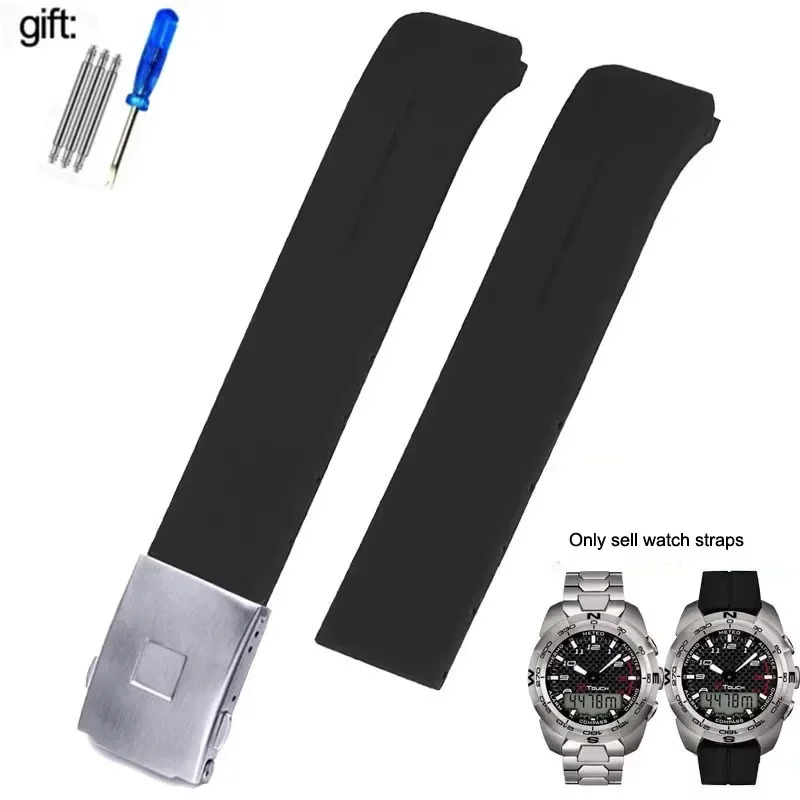Silicone strap For Tissot 1853 Tengzhi T-Touch original T013 rubber watch band T047T081T33 Men's Bracelet accessories 20mm 21mm