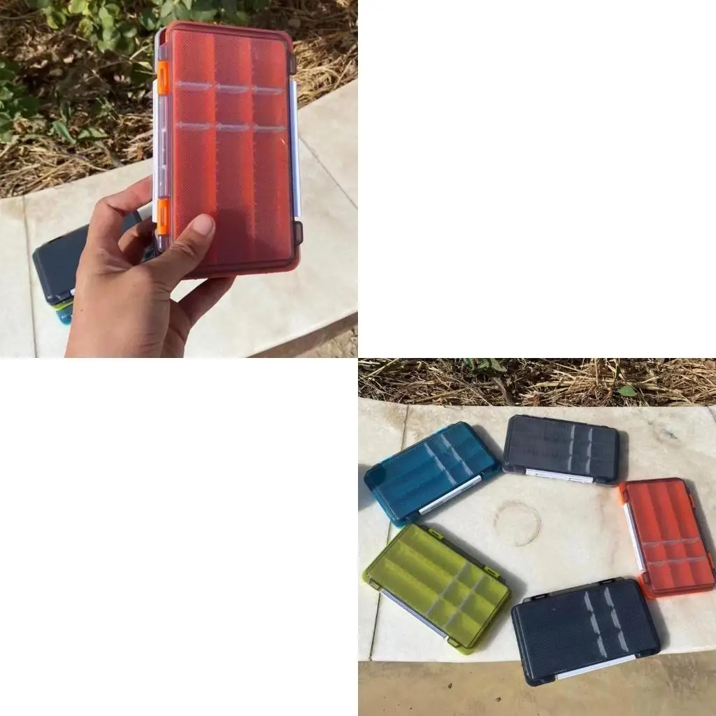Q39E Clear Fishing Lures Storage Box with Adjustable Dividers Tackles Dividers Boxes
