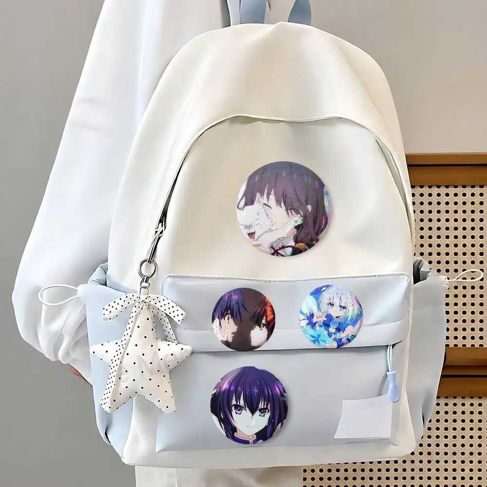 Anime D-DATE A A-LIVE Fashion Button Badge Pin Set Cool Anime Game Cartoon Music Design Brooch For Backpack Clothes