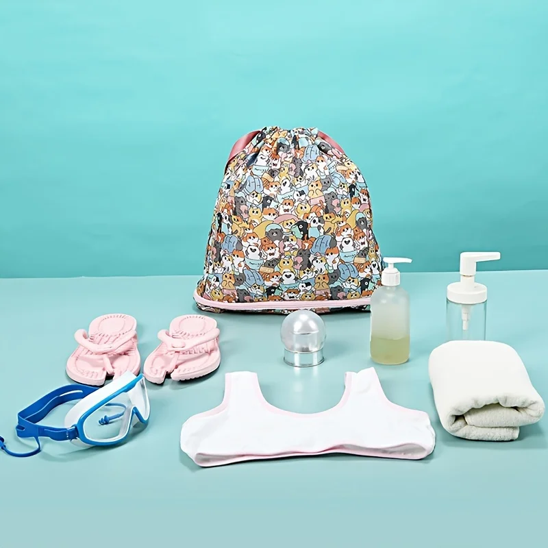 Sacs de natation de sport d'été pour enfants, sac à dos de rangement, étanche, support sec, poudres de séparation, sac de bain de plage, sac de toilette pliant, nouveau