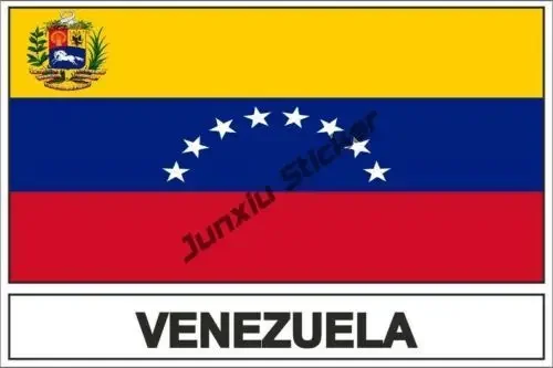 Venezuela Flag with Skull Vinyl Decal Venezuela Map Country Code Car Accessories Venezuela Oval Flag Window Decal Car Sticker