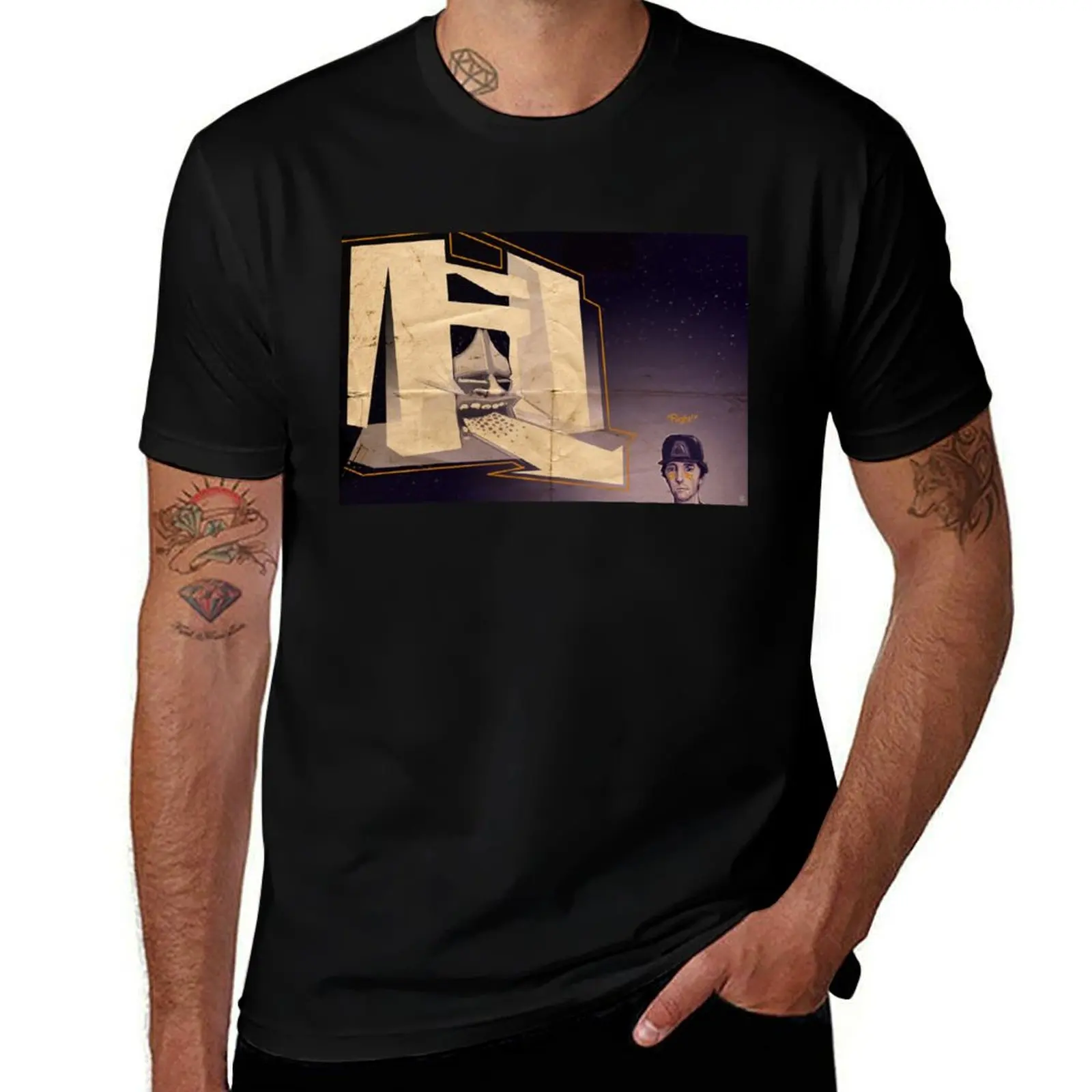 

Alien Tiki Harry Dean say's Right T-Shirt Moisture Control Sports Tee