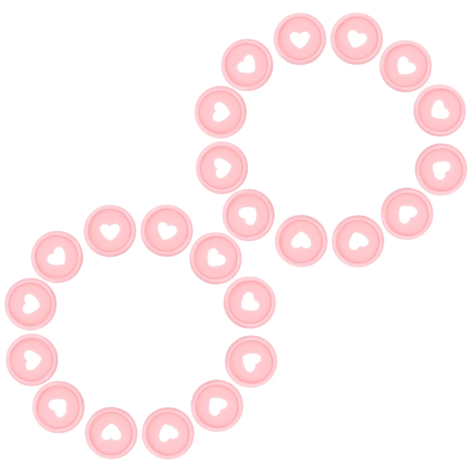 50pcs coeur champignon trou disques de reliure en plastique à feuilles mobiles disques d'expansion pour cahier planificateur classeur bureau école maison