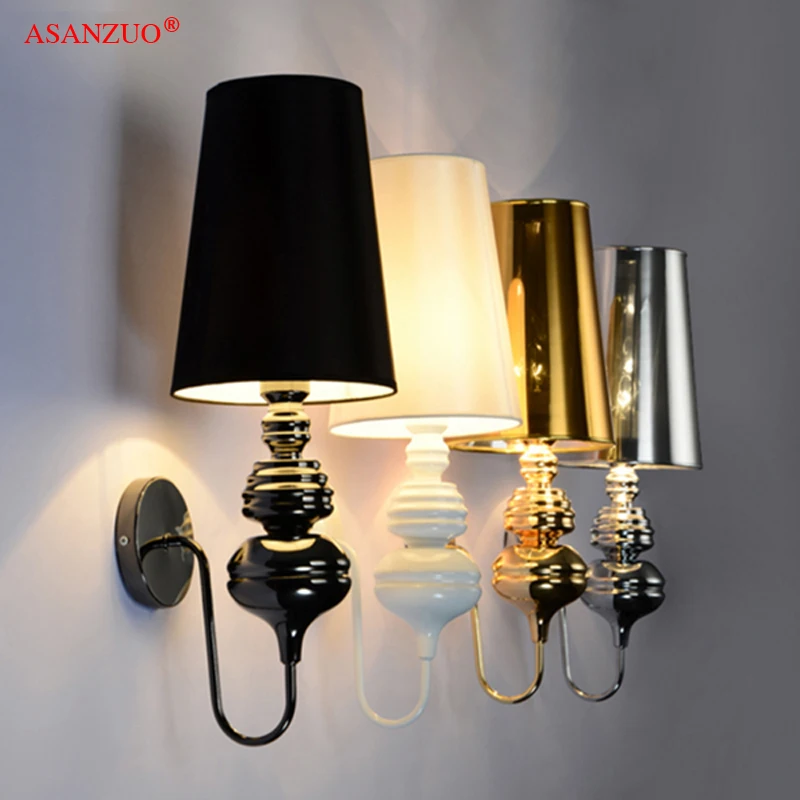 Spanish guards wall lamps Gold silver black white decor Lighting fixture hotel corridor living room bedroom Wall sconce Luminair