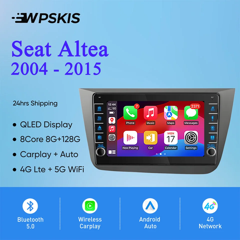 8G Ram 128GB Radio de coche vídeo Audio A/V reproductor de música DVD GPS Navi para Seat Altea 2004 - 2015 Toledo 2004 - 2009 Carplay Auto DSP