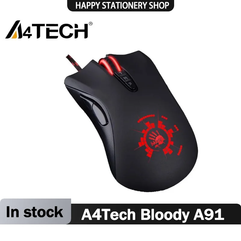 New A4tech Bloody A91 Wired Mouse One-Click Instant Macro Io1.1 Macro Drive Optical Engine 8 Programming Macro Gaming Mouse Gift