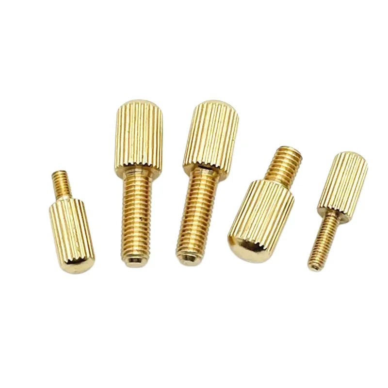 Brass M3 M4 M5 Brass Small Head Hand Screw Cylindrical Hand Twist Bolt Brass Thread Nail