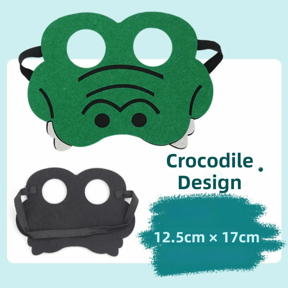 

4Pcs Children's Day Gits Felt Animal Mask Felt Material Cartoon Design Half Face Mask Animal Ears Children Gits
