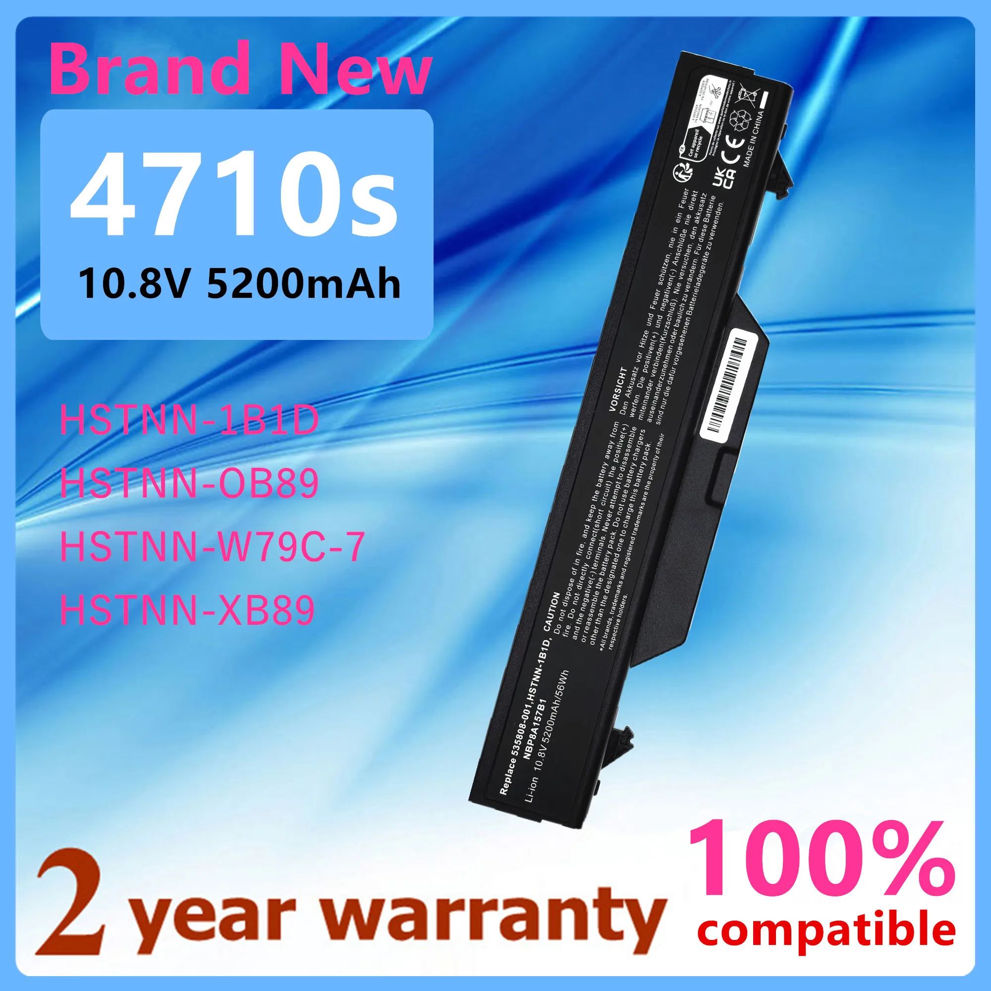 

HSTNN-1B1D Laptop Battery For HP ProBook 4510s 4515s 4710s 4720s HSTNN-OB89 HSTNN-W79C-7 HSTNN-XB89