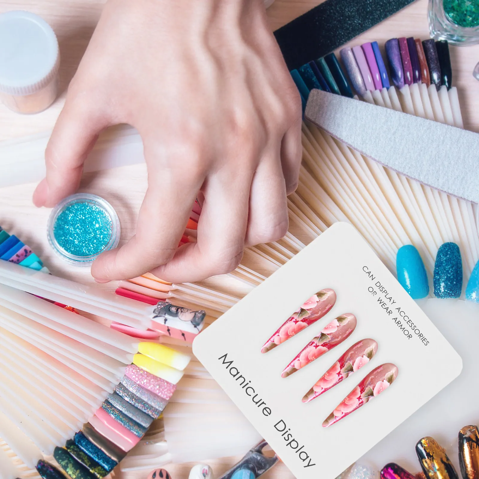 

Набор из 40 карточек для демонстрации дизайна ногтей, плотная бумага, органайзер для маникюра, доска для демонстрации типсов, аксессуары для накладных ногтей, принадлежности для маникюра