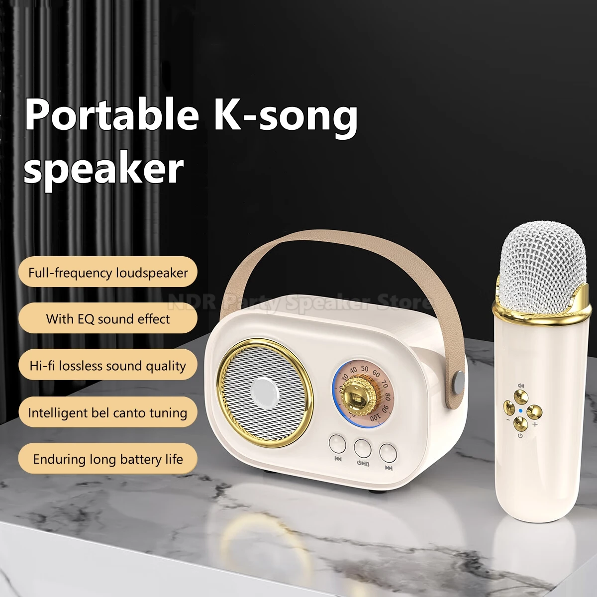 

Bluetooth Speakers With Wireless Microphones Support Karaoke Machine TF Card Music Player HIFI Sound Children's Birthday Gift