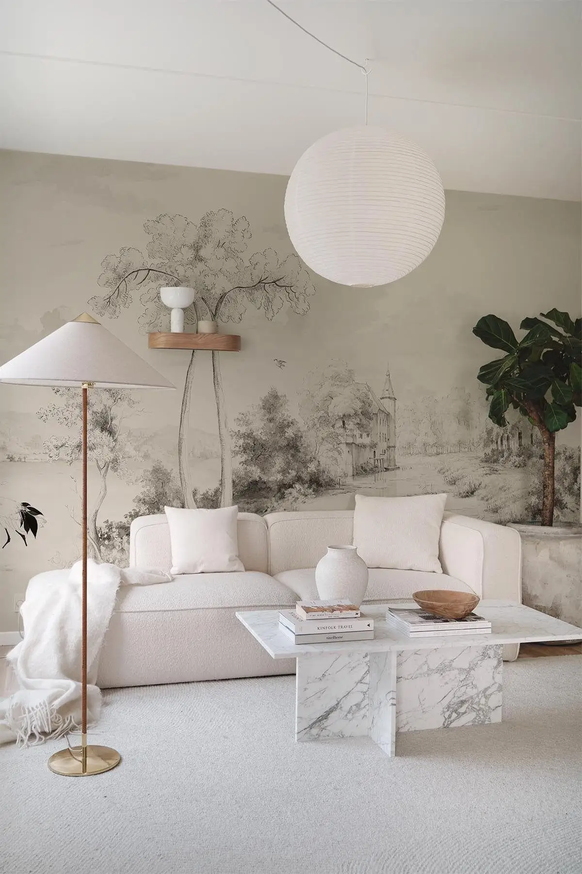 Customized mural hand-painted tree, jungle, crane wallpaper, home decoration, living room, bedroom decoration painting 3d murals
