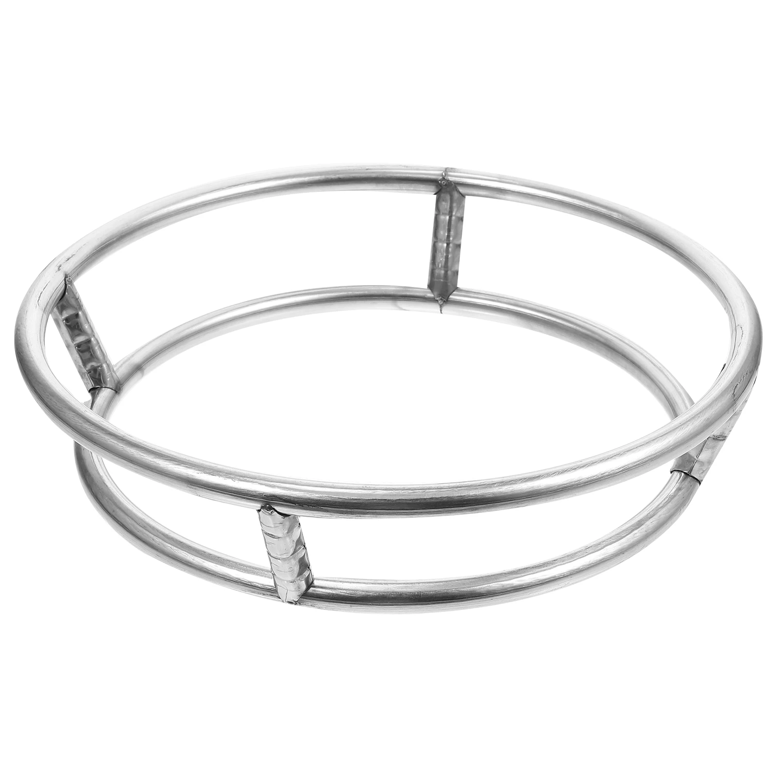 

Pot Rack Round Stainless Steel Cookware Stand Double Layer Heat-proof Anti-rust Hollow Design Ventilation Cooling Fast