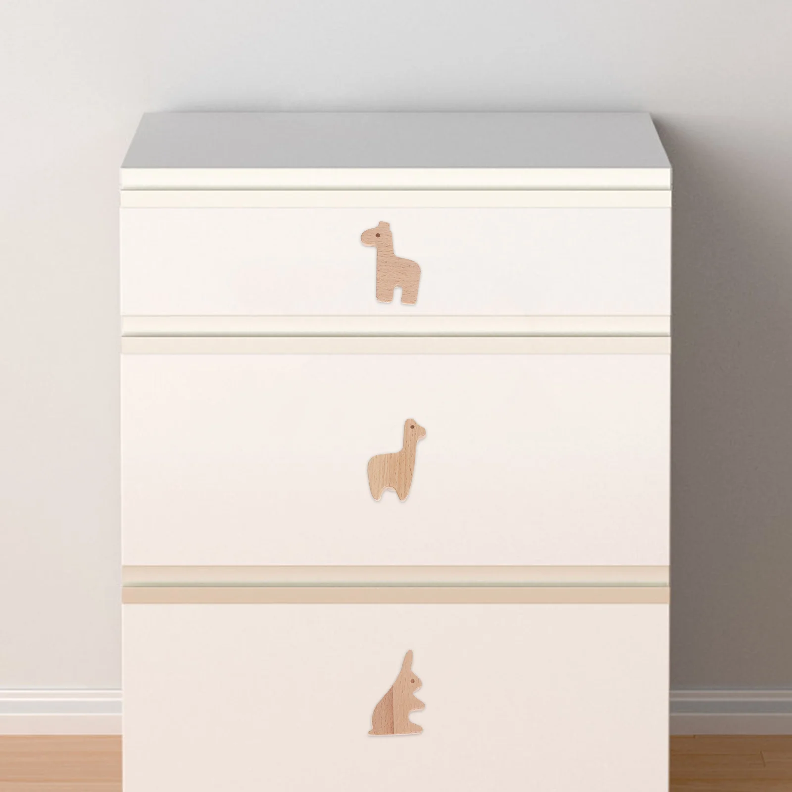 

6Pcs Wooden Animal Drawer Knobs Unique Decorative Pulls for Dresser Nursery Cabinets Furniture Cabinet Knobs Animals Wood Knob