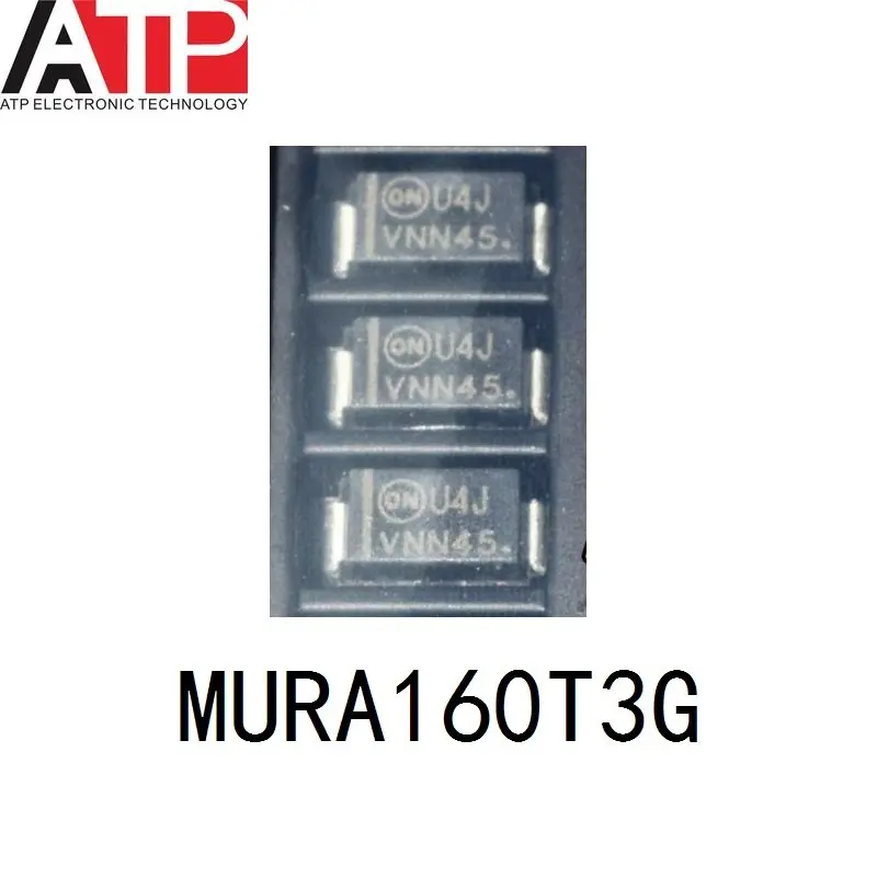 (10piece) New Original MURA160T3G U4J MURA160 CHIP DIODE GEN PURP 600V 1A SMA