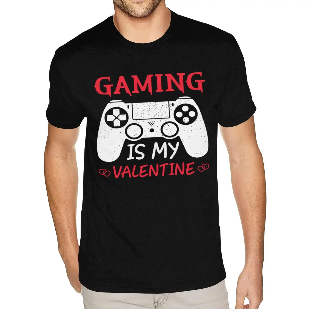 

Valentines Day Gifts Gaming Is My Valentine Cotton T-shirt S-6XL For Boyfriend Men T-shirts