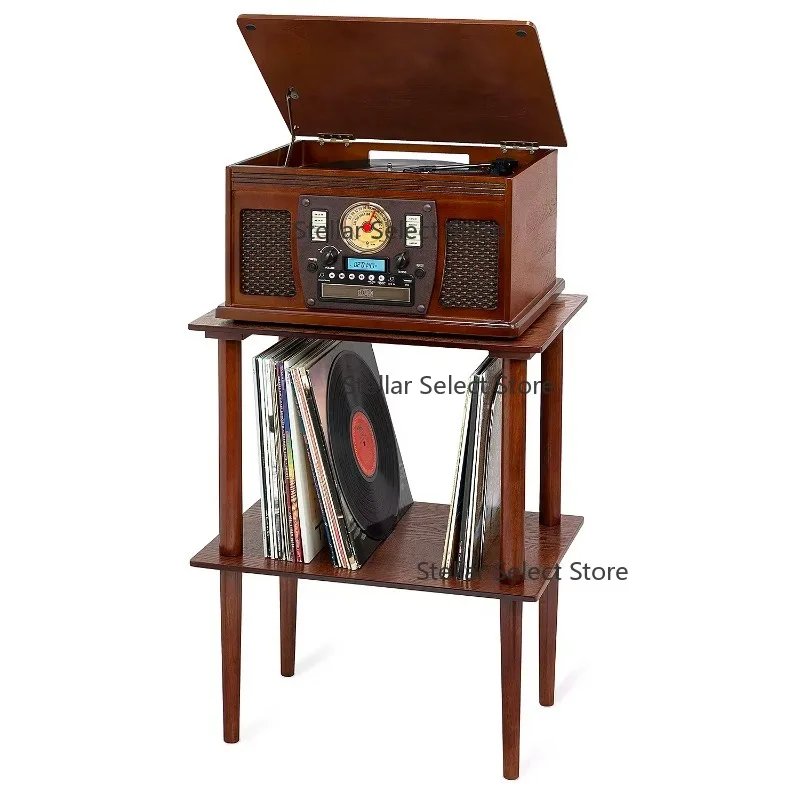 Vinyl record player bracket, record storage cabinet, record player bottom bracket, retro side  , phonograph accessories.