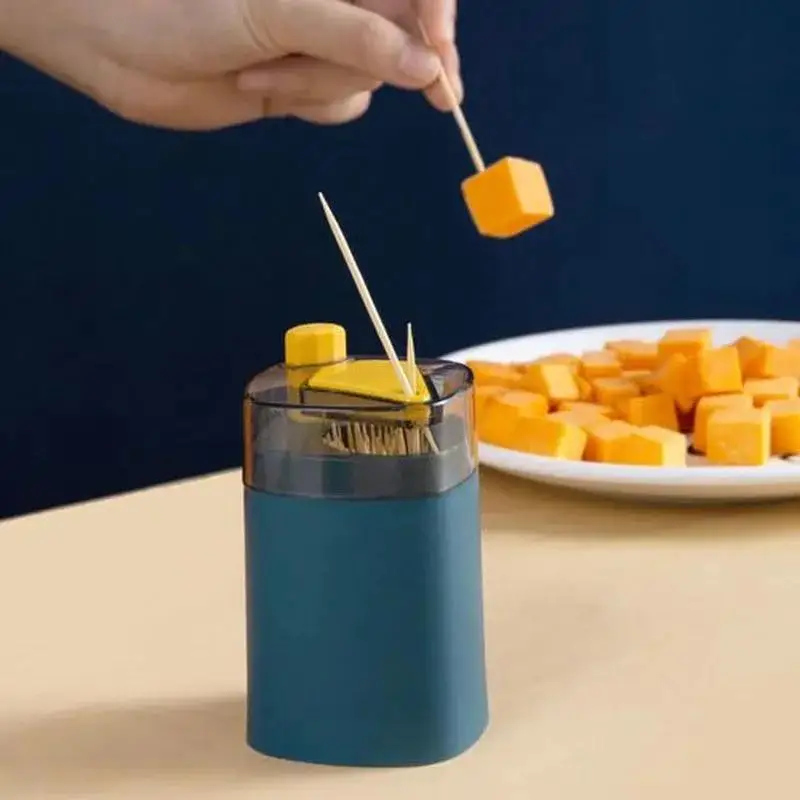 Toothpick Storage Box Living Room Dining Room Automatic Pop-up Toothpick Box Household Push Toothpick Holder Dispenser