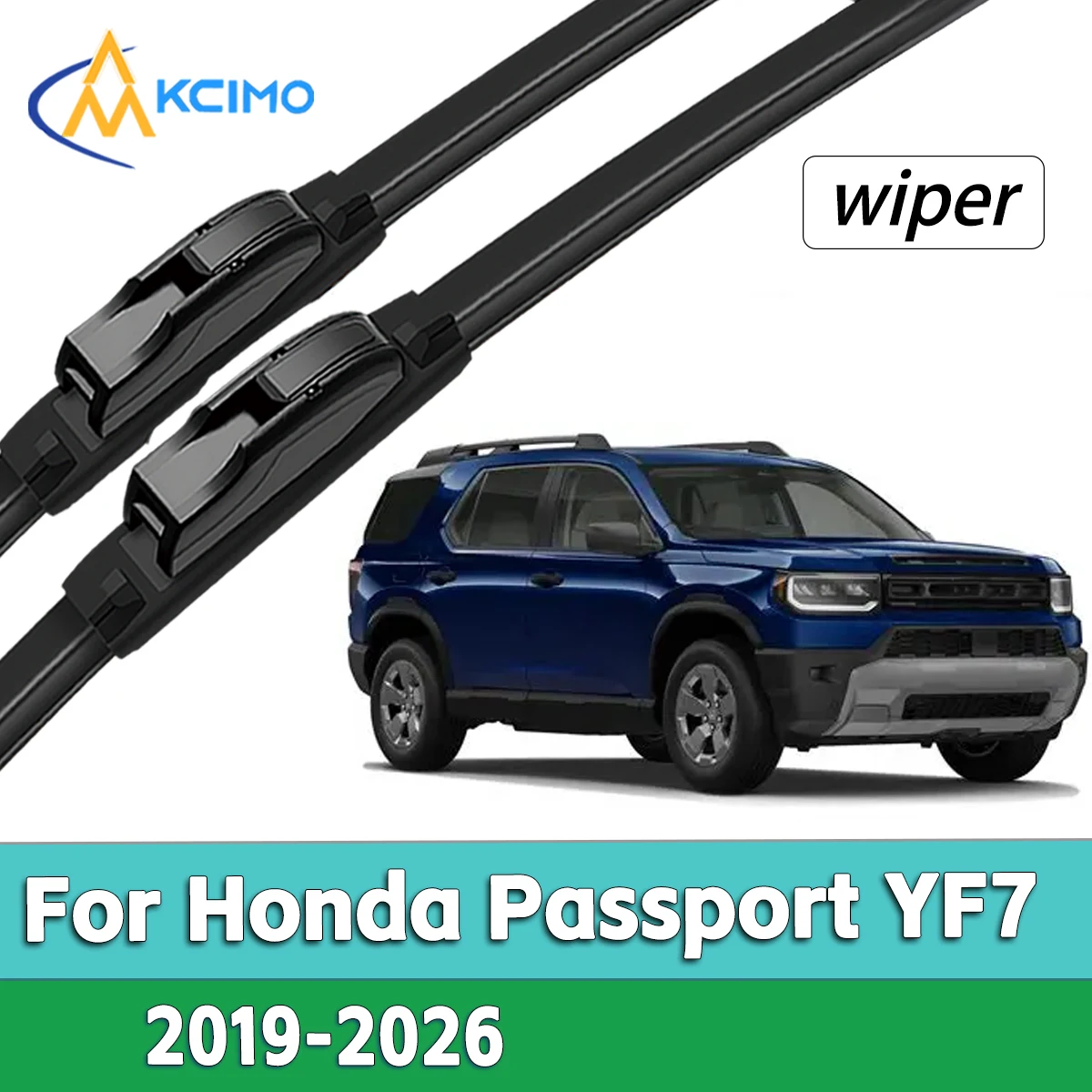 

Vehicle Front Wiper Blades For Honda Passport YF7 TF8 YF9 2019-2026 Front Windshield Wiper Soft Rubber Frameless