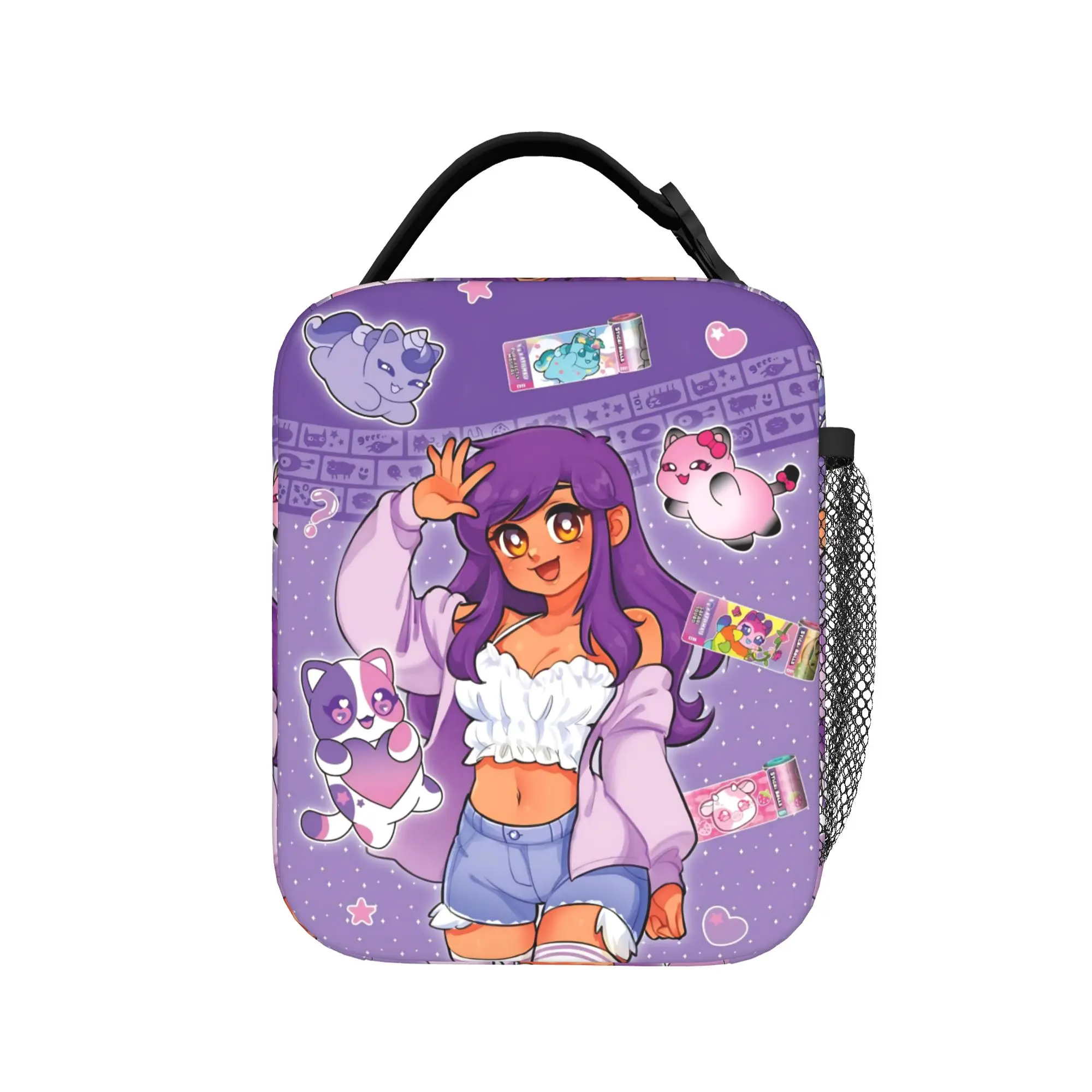 A-Aphmau Cartoon Merch Insulated Lunch Bag For School  Storage Food Boxes Leakproof Cooler Thermal Bento Box
