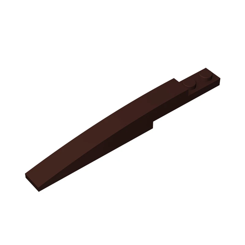 Gobricks 1PC 13731 벽돌 곡선 10x1 비대칭 부품 내부 능선 85970 빌딩 블록과 호환 어린이를위한 크리 에이 티브 장난감