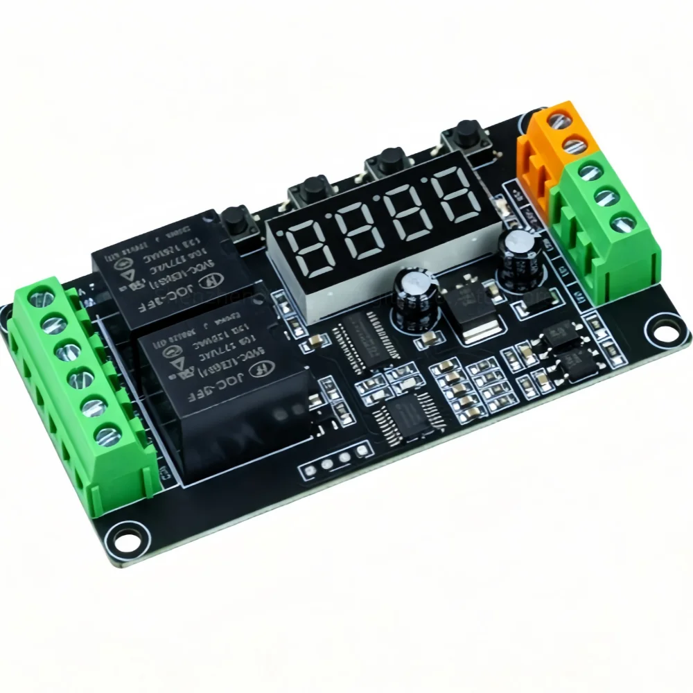 2‑Channel Industrial‑Grade Multifunctional Time Delay Relay Module No Communication DC6‑36V Wide Voltage Power Supply DC5VOutput