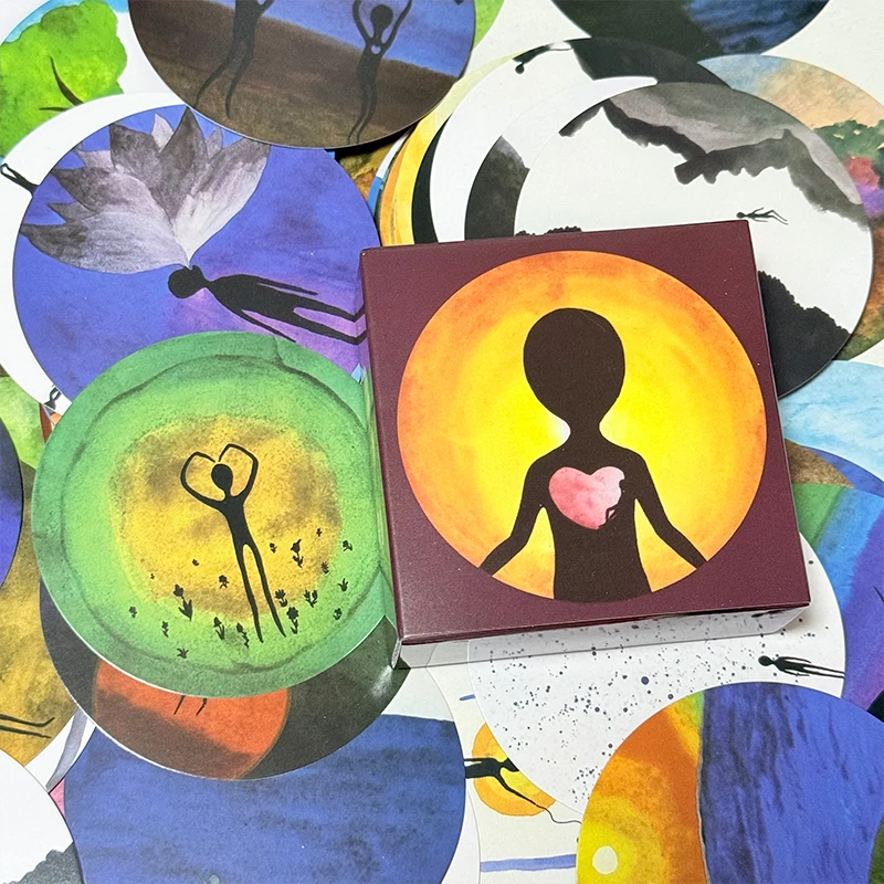 بطاقات INUK 98 قطعة بطاقات علم النفس على شكل دائري العرافة سطح السفينة لعبة بطاقة مضحكة للحفلات/الأسرة