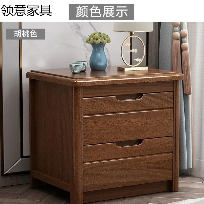 

b22 solid wood modern Chinese log storage simple bedroom bedside table