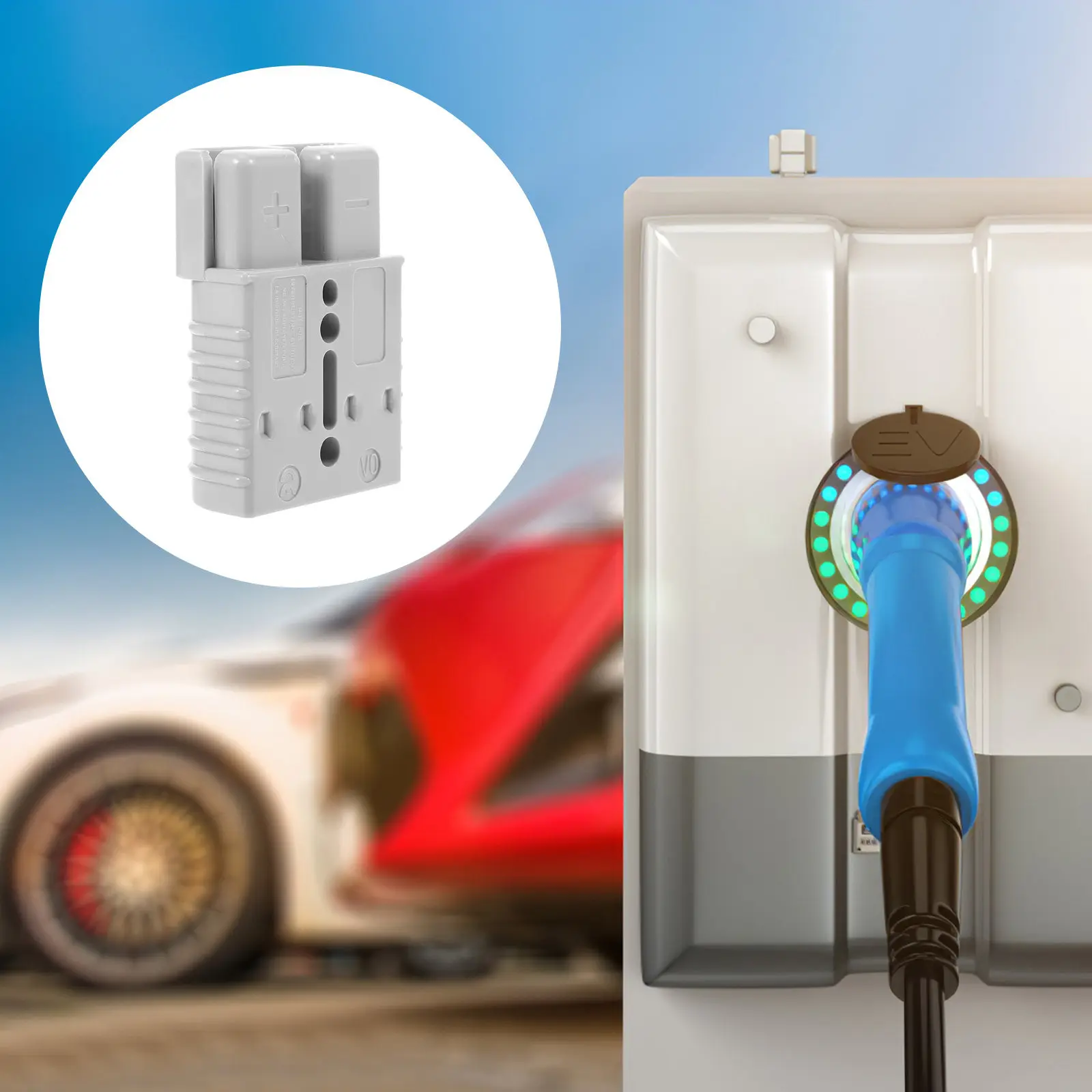 

2Pcs Quick Connect Wire Connector for Forklift Battery Charging Plug Trolling Motor Atv Lift Winches Photovoltaic Panel Electric