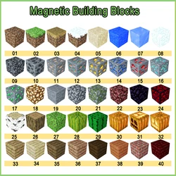 1PCS MC My World Grass DIY MagneticED Building Blocks Creative Game Toys For Children Best Birthday Christmas Gift Present 1-70