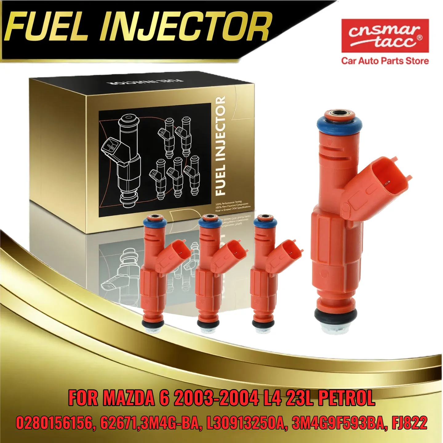 4Pcs Orange Fuel In… - image