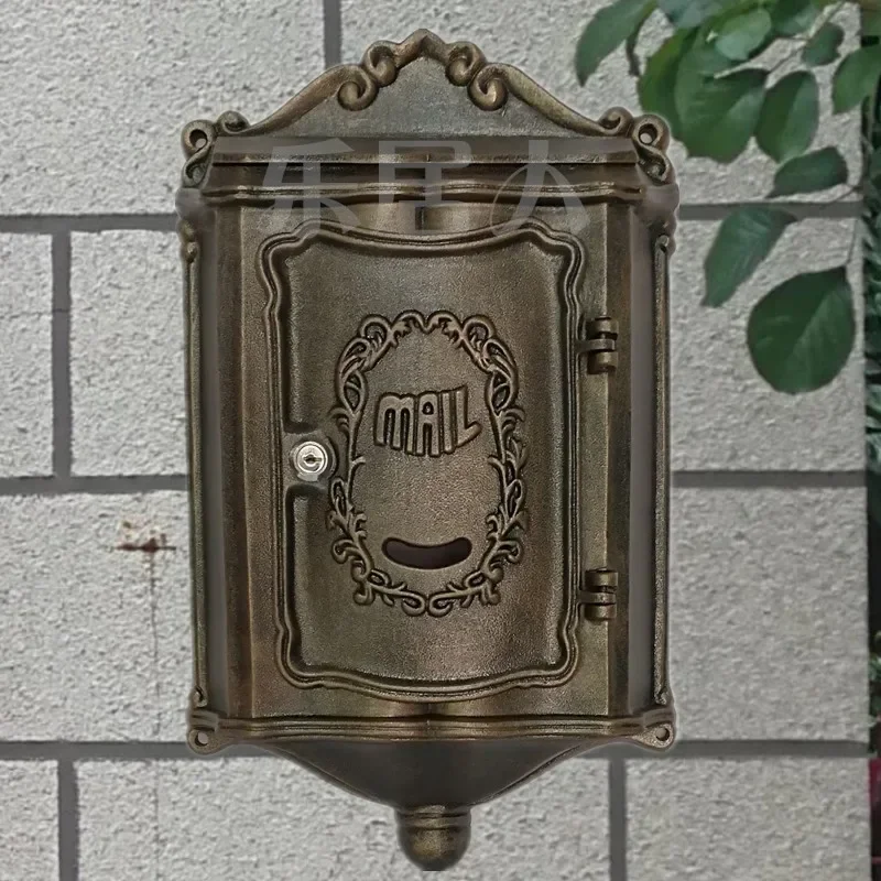 New Luxury Mailbox Cast Aluminum White Mail Box Postal Box Security