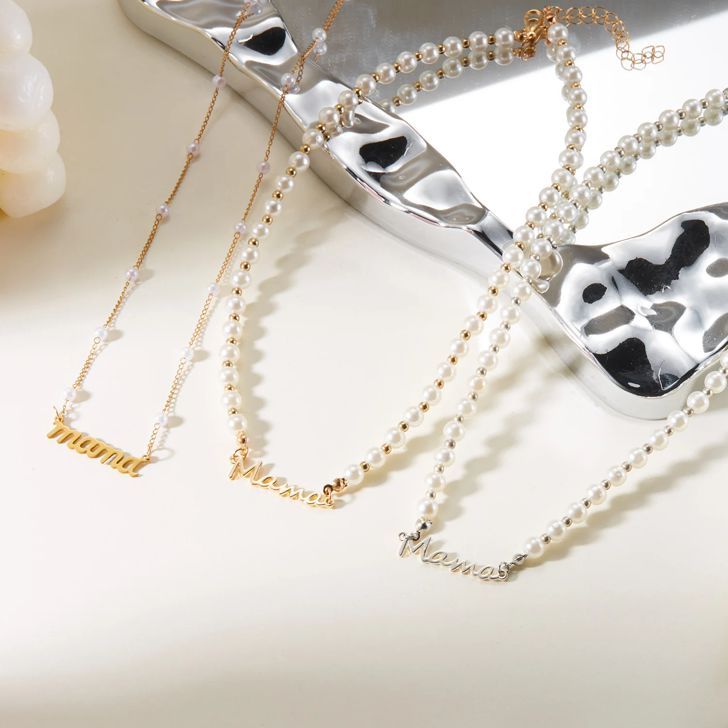 Letter Mama Pendant Necklace for Mom - Fashion Clavicle Chain