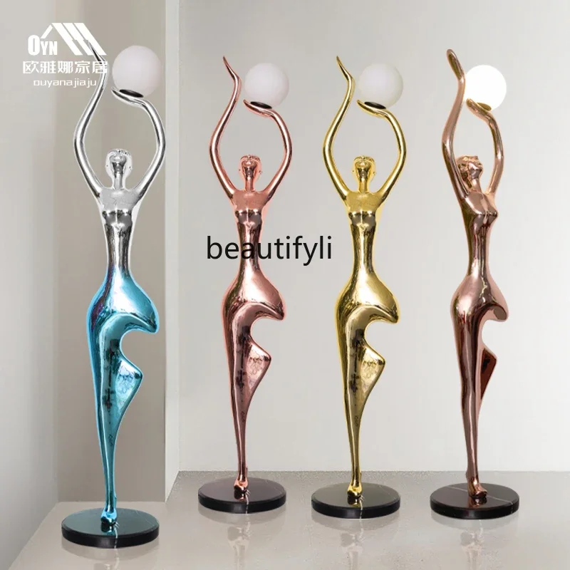 

A55 Современный свет, роскошная фигурка, скульптура, большой орнамент, креативный дом, танец Muse, художественное украшение, торшер