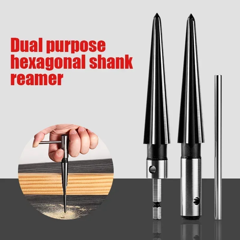 Enlarge Reamer Pin Drilling Handheld Deburring 3-13mm&5/6-16mm Reamer Wood Plastic Metal Hole Reamer Taper Metal Hand Tools For