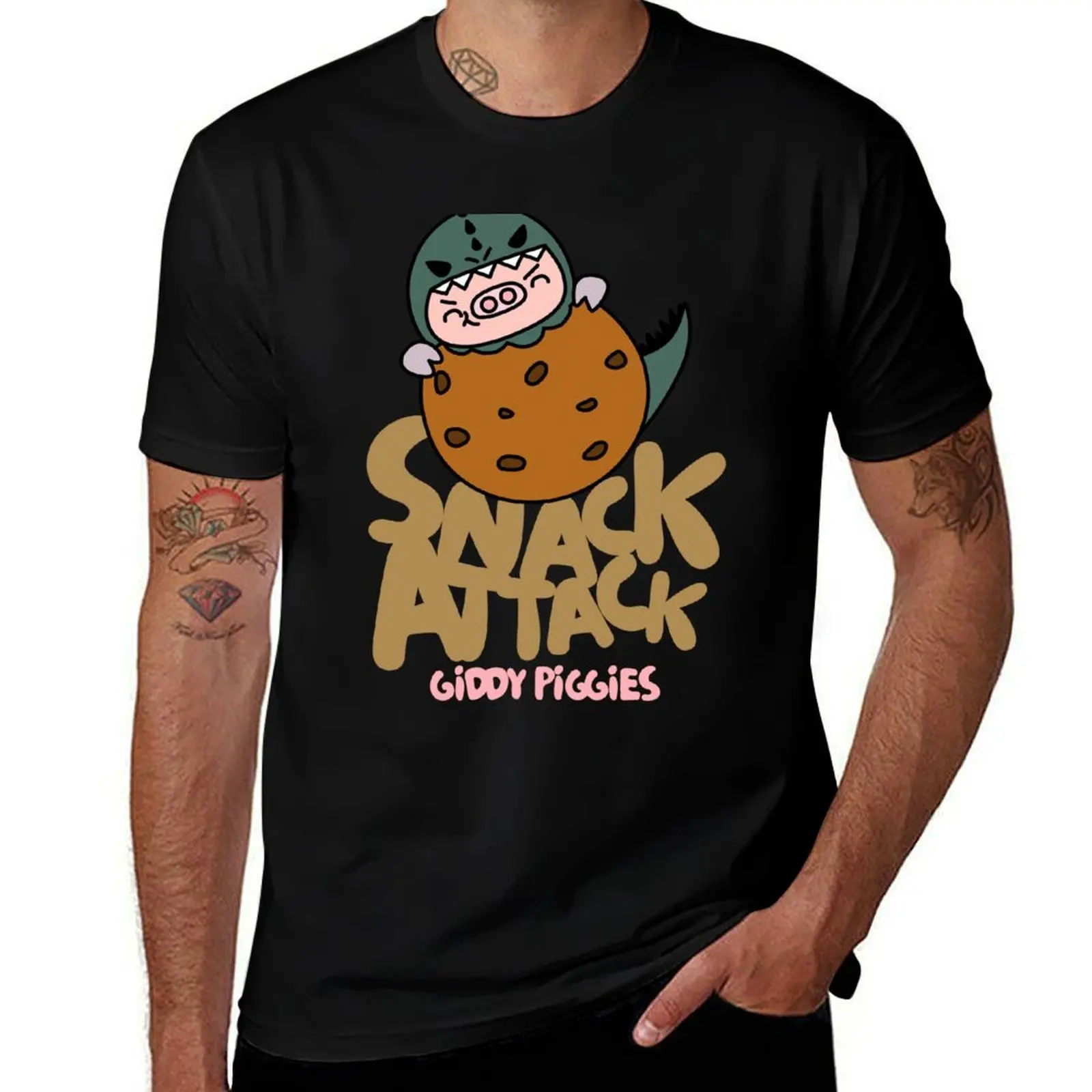 

Giddy Piggies Snack Attack T-Shirt man t shirts for men casual t shirt personalised anime t shirts for man T-Shirt