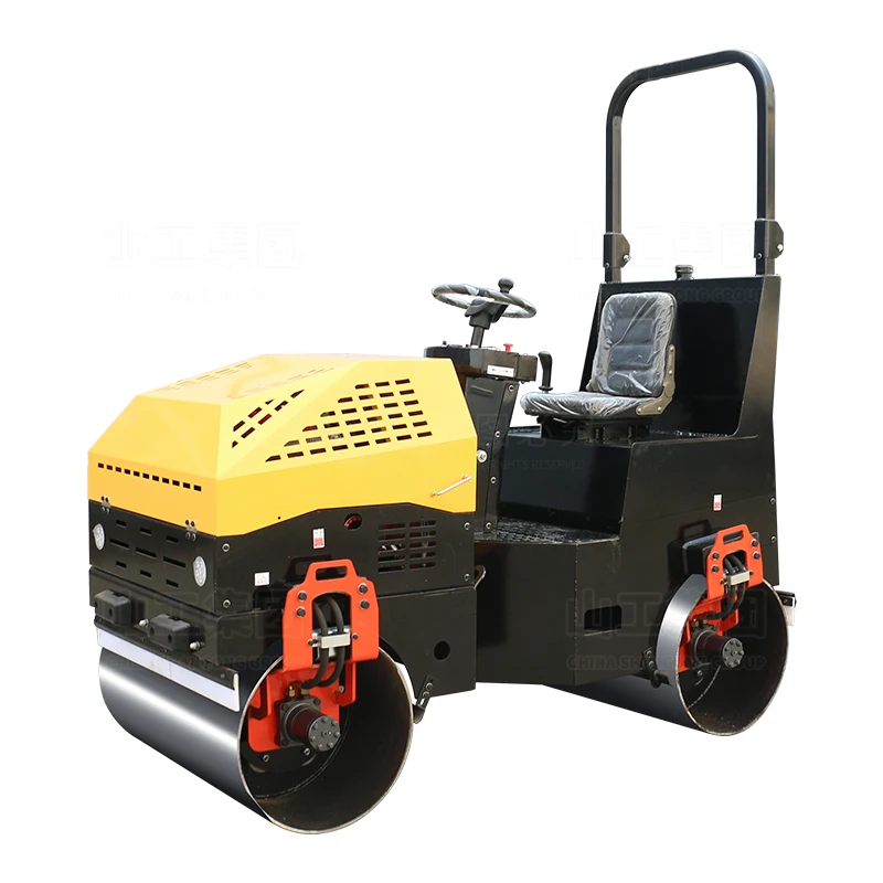 3 tons walk-behind seat-mounted single and double steel wheels miniature hand-pushed asphalt lawn compactor