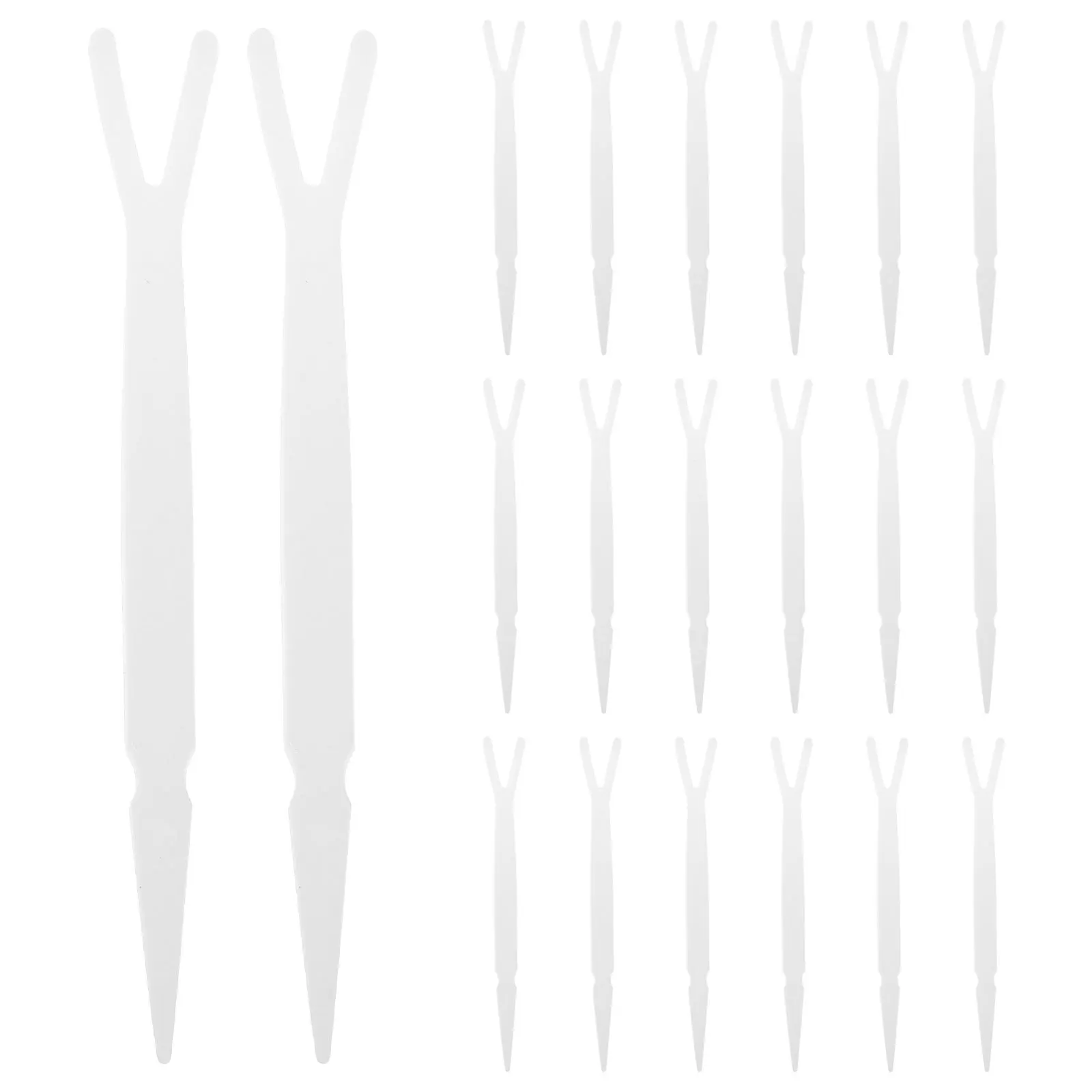 100 pz Forchette Nastro Doppia Palpebra Applicatore Strumento di Plastica Punta A Punta Y-Forcella Design Posizionamento Preciso Fornitura di Trucco Ausiliario