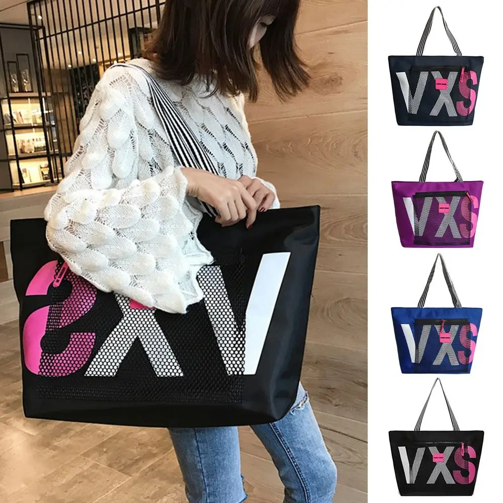 Versatile Large Capacity Letter Beach Bag Luxury Designer Casual Travel Shopping Bags Nylon Underarm Bag Women