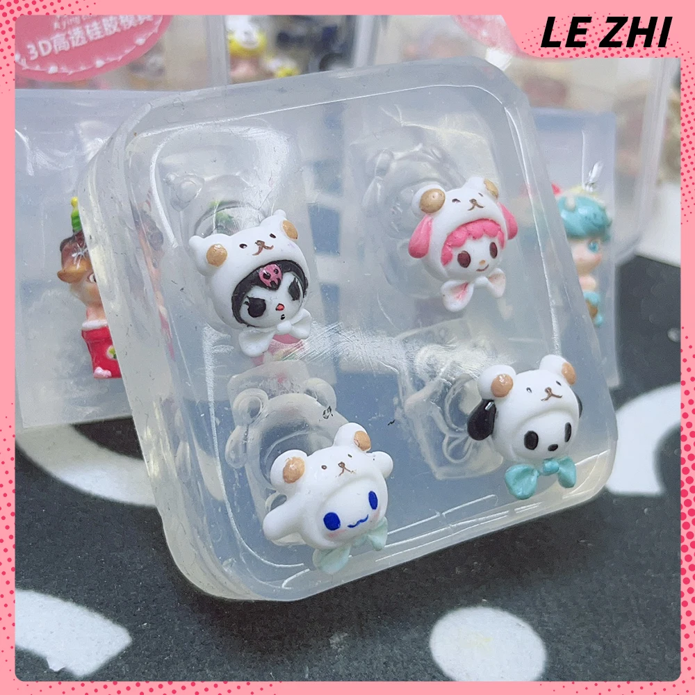 Kawaii Cartoon Hello Kitty Mymelody Kuromi Anime Nail Art Silicone Mould Diy Stereoscopic Manicure Tools Accessories Decorate