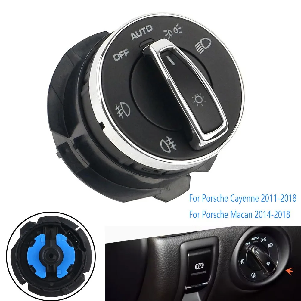 

Для Porsche Cayenne 2011-2018 Macan 2014-2018 электрические хромированные фары противотуманные фары переключатель управления кнопка регулятора автомобильные аксессуары