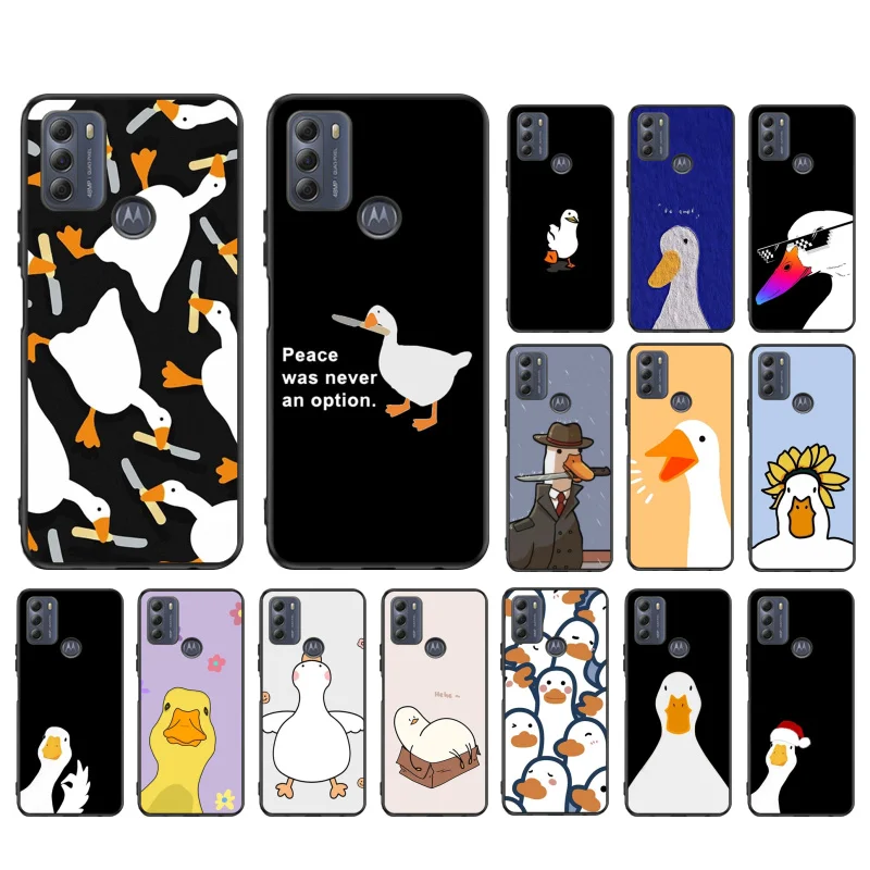 Duck Phone Case For Moto G84 G22 G32 G42 G52 G62 G53 G72 G60 G60S G100 G10 G20 G30 G13 G50 G 5G G Pure