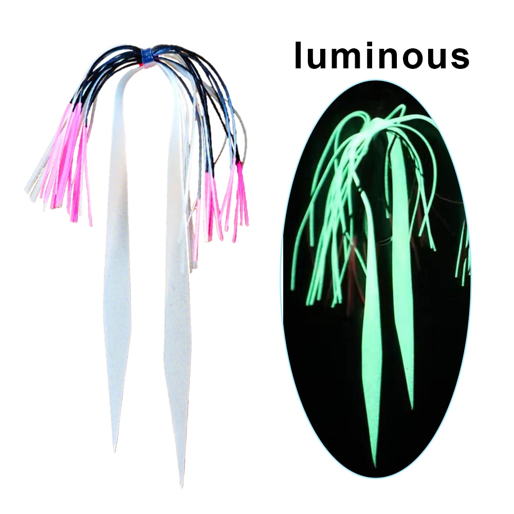Señuelo de pesca streamer luminoso de silicona para pargo - imagen 2