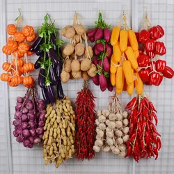 Colorful Artificial Hanging Vegetables String Foam Fake Food Kitchen Decoration